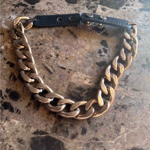 Vintage Gold tone Chain Choker Goth Women's